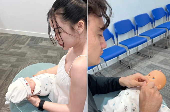 View - 3 ông chồng nổi tiếng đi học lớp tiền sản: Thủ môn Đặng Văn Lâm đỡ đần vợ cực khéo, nhìn chồng trẻ Ngô Thanh Vân mà run giùm | Báo Tri thức và Cuộc sống - TIN TỨC PHỔ BIẾN KIẾN THỨC 24H